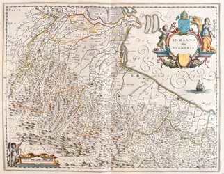 Emilia Romagna, Olaszország, az amszterdami Willem Blaeu "Theatrum Orbis Terrarum, sive Atlas Novus" című művében.