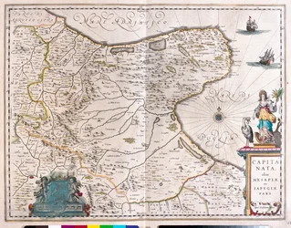Foggia, Olaszország,a Willem Blaeu által készített "Theatrum Orbis Terrarum, sive Atlas Novus"-ban, Amszterdam, Amszterdam