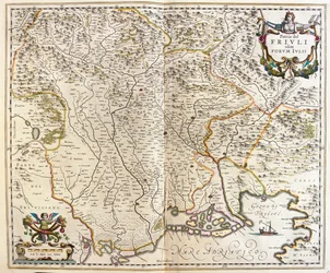 Friuli Venezia Giulia, Olaszország, az amszterdami Willem Blaeu "Theatrum Orbis Terrarum, sive Atlas Novus" című művében.