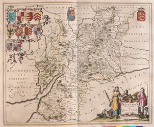 Glouchester, a Willem Blaeu által készített "Theatrum Orbis Terrarum, sive Atlas Novus"-ban, Amszterdam, Amszterdam