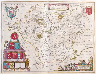 Leichester, a Willem Blaeu által készített "Theatrum Orbis Terrarum, sive Atlas Novus"-ban, Amszterdam, Amszterdam