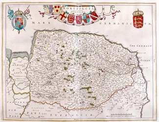 Northfolk, a Willem Blaeu által készített "Theatrum Orbis Terrarum, sive Atlas Novus"-ban, Amszterdam, Amszterdam