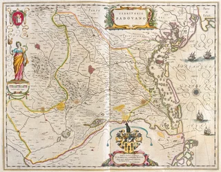 Padova, Olaszország, az amszterdami Willem Blaeu "Theatrum Orbis Terrarum, sive Atlas Novus" című művében.