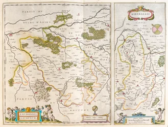 Quercy és a Pireneusok - Mirebeaux, Willem Blaeu, Amszterdam, "Theatrum Orbis Terrarum, sive Atlas Novus" című művében.