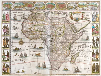 Afrika, a Willem Blaeu által készített "Theatrum Orbis Terrarum, sive Atlas Novus"-ban (Amszterdam).