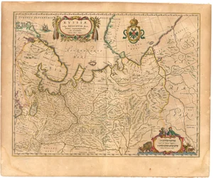 Oroszország térképe: Világtérkép.., 1645