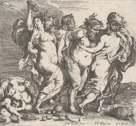 A részeg Silenus, nimfák és szatírok kíséretében, 1632.