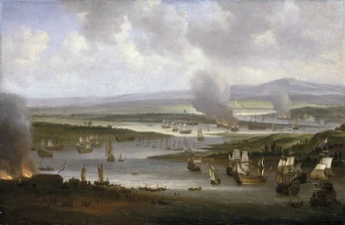 Holland hajók a Medwayen (Anglia), 1667 júniusában