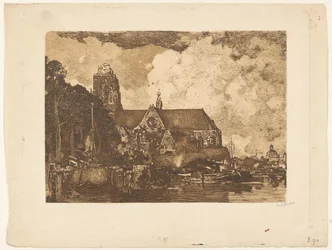 Kilátás a Grote Kerkre Dordrechtben