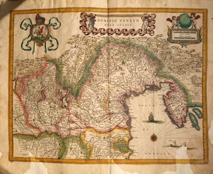 Willem Blaeu olaszországi Veneto fennhatósága alá tartozó terület térképe Olaszországból