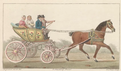 Zaan játékkocsi, 1824 A Noord-Hollandsch Speelwagen aan de Zaan / Voiture de plaisance, dite Speelwagen au Zaan (cím a tárgyon)