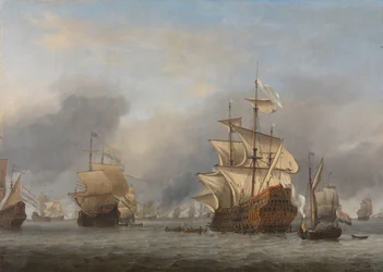 A királyi herceg elfogása A „Royal Prince” angol admirális hajó elfoglalása 1666. június 13-án, a négynapos csata során, 1666. június 11–14.: epizód a második angol-holland háborúból (1665–1667)
