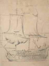 Egy angol harmadrangú portréja, 1685 körül (grafit, szürke tus)