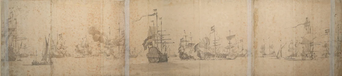 A holland flotta Hollandia partjainál 1664 novembere