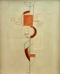 Barna és rózsaszín figur