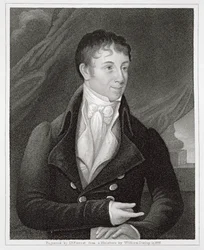 Charles Brockden Brown (1771-1810) portréja, John B. Forrest (1814-70) metszete (metszet)