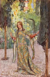 Shakespeare Rómeó és Júlia: felvonás, V. jelenet (színes litográfia)