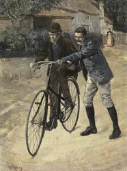 Tanuljuk meg az öreg apát”. Metszet W. Rainey aquerellájáról. 1893."