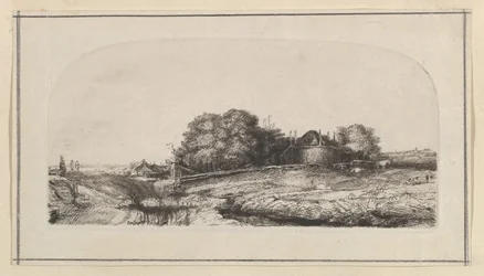Táj szénapajta és birkanyáj másolatával, 1750-1810.