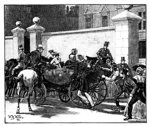 Pates Assault on the Queen, 1850, c1888.
