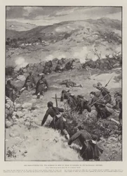 A görög-török háború, a Mont St Elias ütközete Nazarosnál, a macedón határon