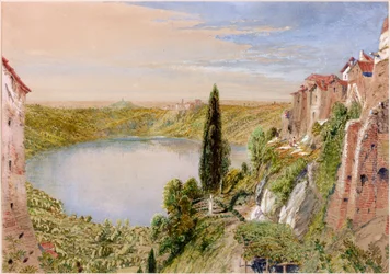 Nemi-tó, 1862 (i.e., ceruza és WC papíron)