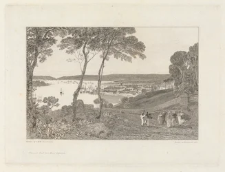 Plymouth dokk a Mount Edgecumbe-ból