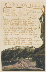 "A Poison Tree", 40. tábla a "Songs of Experience"-ből, 1794 (színes nyomtatott dombormű akvarellel)