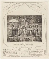 Jób és családja, 1825.