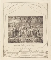 Jób és családja, 1825.