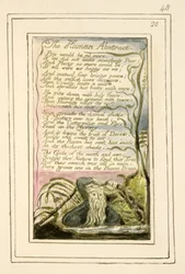 P.124-1950.pt48 Az emberi absztrakt: 48. tábla az "Ártatlanság és tapasztalat dalai"-ból (R példány) 1802-08 körül (metszet, tus, wc)