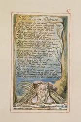 P.125-1950.pt47 Az emberi kivonat: 47. lemez a Songs of Inocence and of Experience-ből (AA másolat) 1815-26 körül (rézkarc, tinta és wc)
