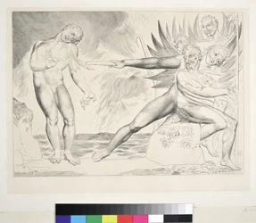 A korrupt tisztviselők köre: A Ciampolót kínzó ördögök, Inferno, XXII. ének, illusztráció Dante Alighieri "Isteni komédiájához".