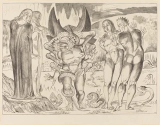 A tolvajok köre, Agnolo Brunelleschi, akit egy hatlábú kígyó támadott meg, 1827.