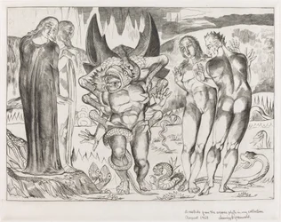 A tolvajok köre, Agnolo Brunelleschi, akit egy hatlábú kígyó támadott meg, 1827.