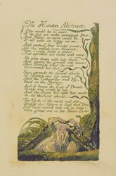 „The Human Abstract”, 45. lemez a „Songs of Experience”, 1794-ből (színes nyomtatott domborműves rézkarc)