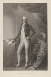 William Pitt portréja A jobb tiszt. William Pitt (cím a tárgyon)