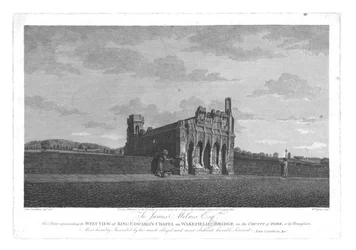 A King Edwards-kápolna nyugati nézete a Wakefield hídon York megyében, 1800