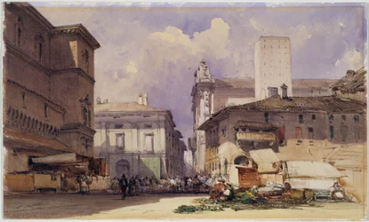 Via dell "Independenza a Palazzo Comunale-val, Bologna, 1892