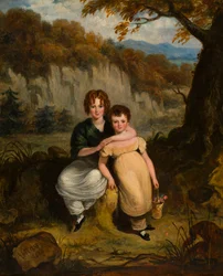 Sir Thomas Moncrieffe Bt. portréja és nővére, amikor gyerekek, 1826 körül (olaj a fedélzeten)