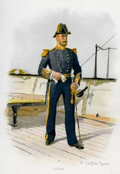 Királyi Haditengerészet kapitánya, c1890-c1893.