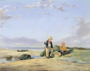 Figurák a tengerparton (olaj, vászon)