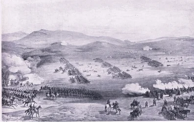 Balaclava, 1854. október 25.: A Light Brigade rohama, illusztráció a brit szárazföldi és tengeri csatákból, 1915