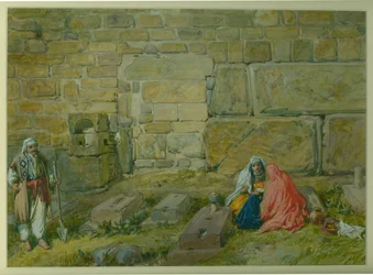 Beépített ajtónyílás a Haram keleti falában, az Aranykapu közelében, 1872 (wc és ceruza, papír)