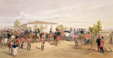 Lord Raglan gyászkísérete elhagyja a főhadiszállást, tábla a "The Seat of War in the East" című kiadványból, Paul és Dominic Colnaghi és társai, 1856.