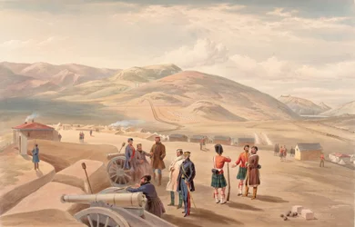 ?Felvidéki dandártábor, dél felé néz?, 1855