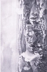 Szevasztopol: Egy forró nap az akkumulátorokon, illusztráció a brit csaták szárazföldön és tengeren című filmből, 1915