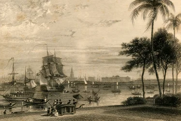 Kalkutta, a kertes háztól, 1835.