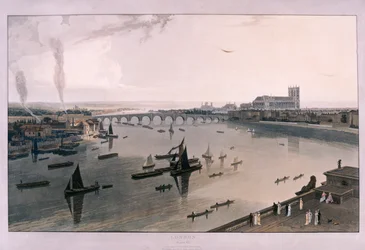 London kilátása a Somerset House-ból, 1805