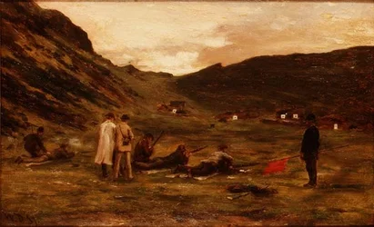 A lövésztáv (olaj, papír)